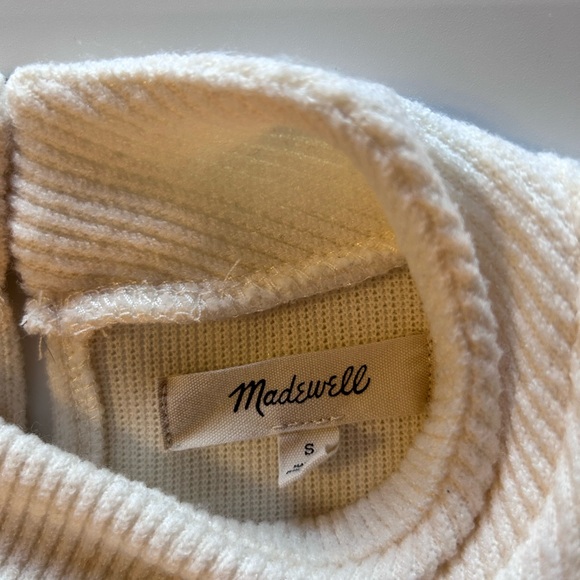 Madewell Weave Mix Mock Neck With Bubble Sleeve Size Small - Picture 7 of 11